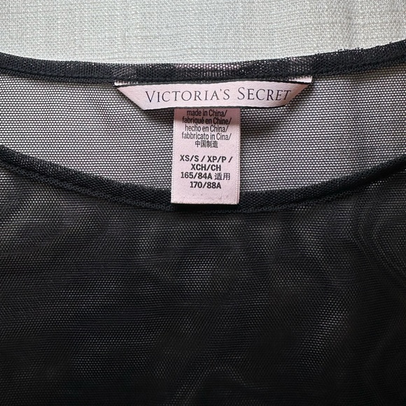 Victoria Secret Black Mesh Tee - Picture 4 of 7
